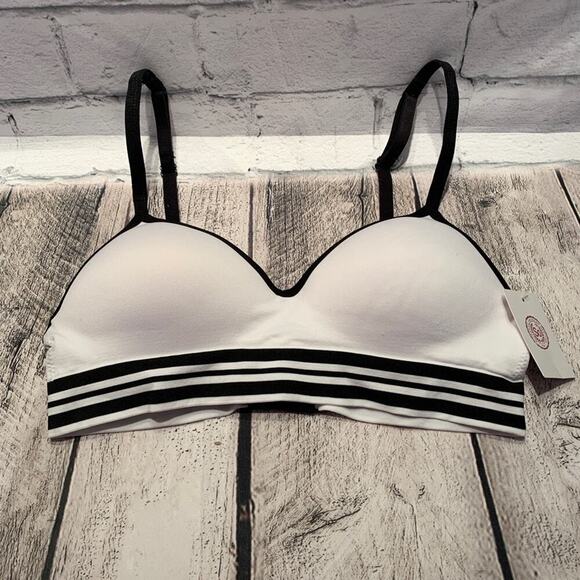 SO Junior/Girl's White/Black Sports Bra - Size: Medium - NWT - Picture 1 of 5